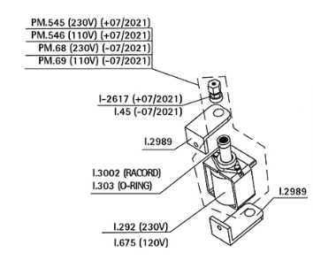 Group Pump Bar/Bar KAP 230V 2021 (PM.545) | Ascaso Canada