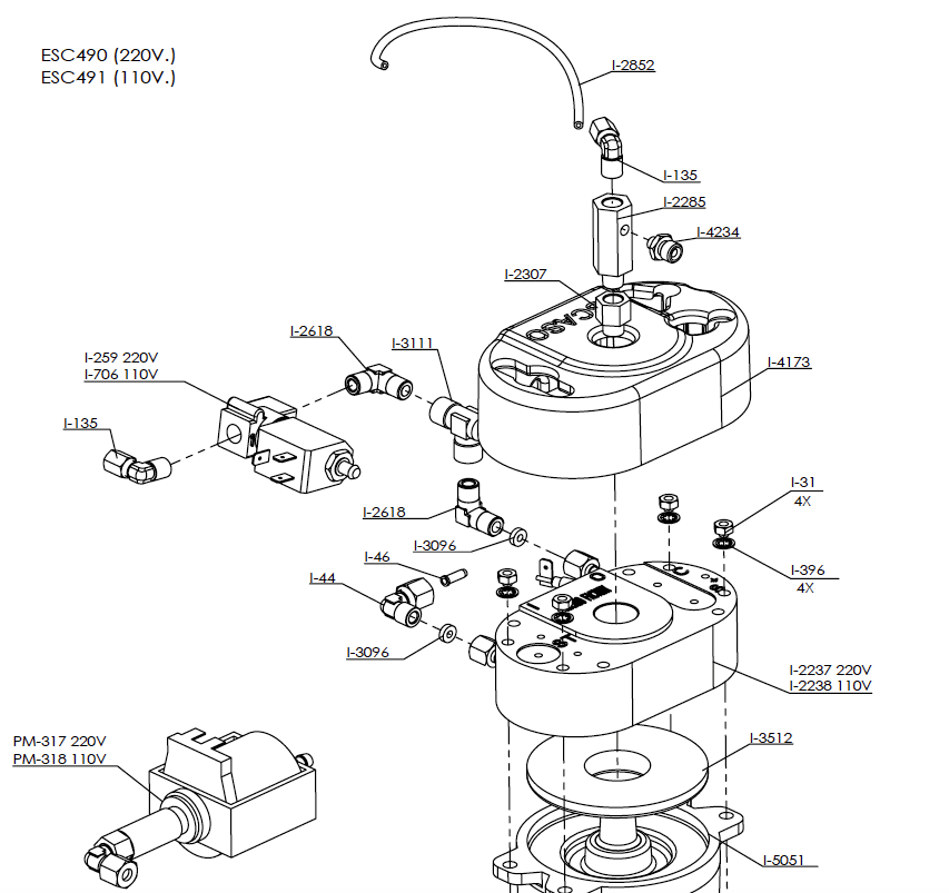 120V 3-Ways Solenoid Ascaso Canada