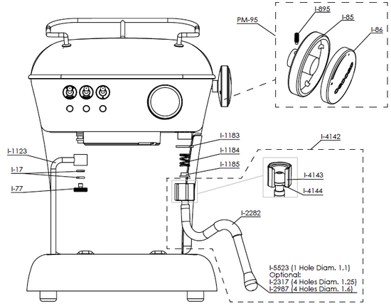 Ascaso Funnel Fixed Screw