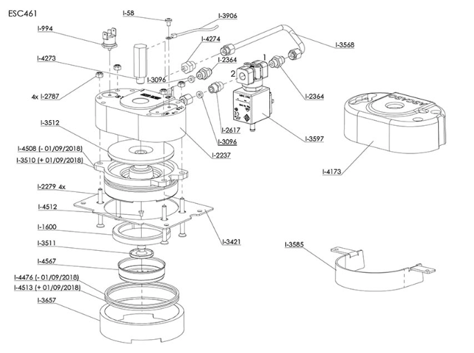 Thermoblock Assy Barista T Raised (ESC461)