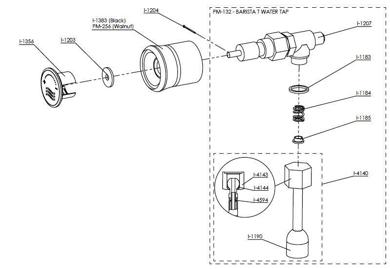 Barista Steam/Water Tap (i.1383)