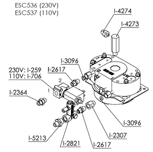 By-Pass Fitting M12x1 - M1/8 H